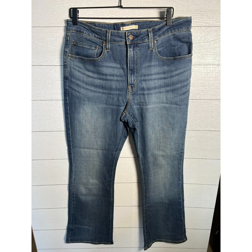 Levi's Womens 725 High Rise Bootcut Jeans Size 33x30 (34x29) Blue Denim